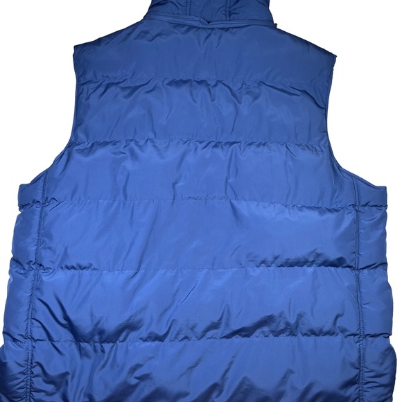 St Johns Bay Mens Big Tall 3XT 3XG Blue Puffer Vest Hooded Full Zip Pockets - Picture 11 of 11